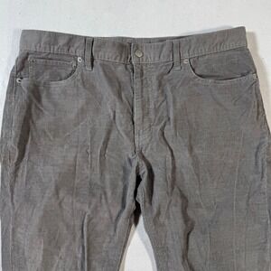 J Crew Flex Corduroy Pants Men's 36x34 Slim Fit‎ Gray Stretch Casual Everyday